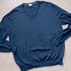 100% cotton v-neck sweater